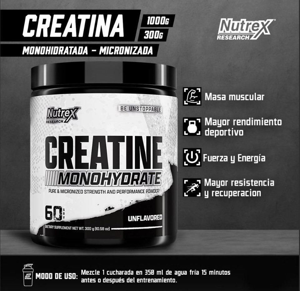 Creatina Nutrex - 60 servicios