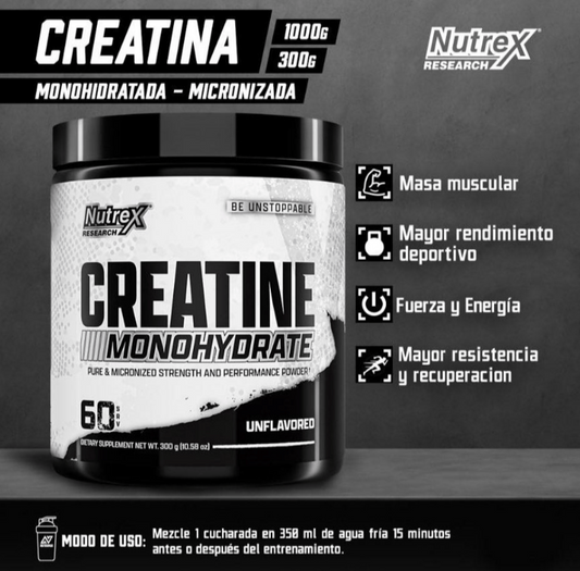 Creatina Nutrex - 60 servicios