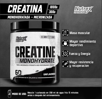 Creatina Nutrex - 60 servicios