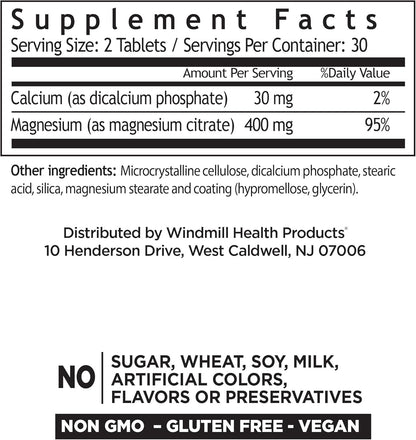 Magnesium Citrate 400mg- 60 tabletas