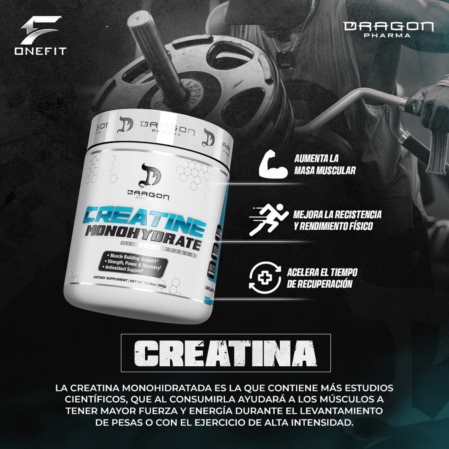 MONOHIDRATO DE CREATINA - 60 SERVICIOS