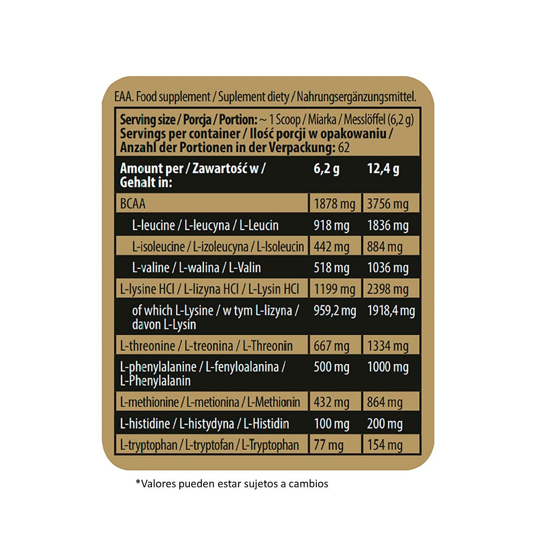 EAA Aminoácidos Esenciales- 62 serv
